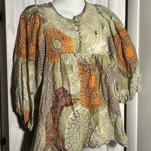 Bohemian Print Women's Top
All Cotton, blousy loose fit.
Extremely light